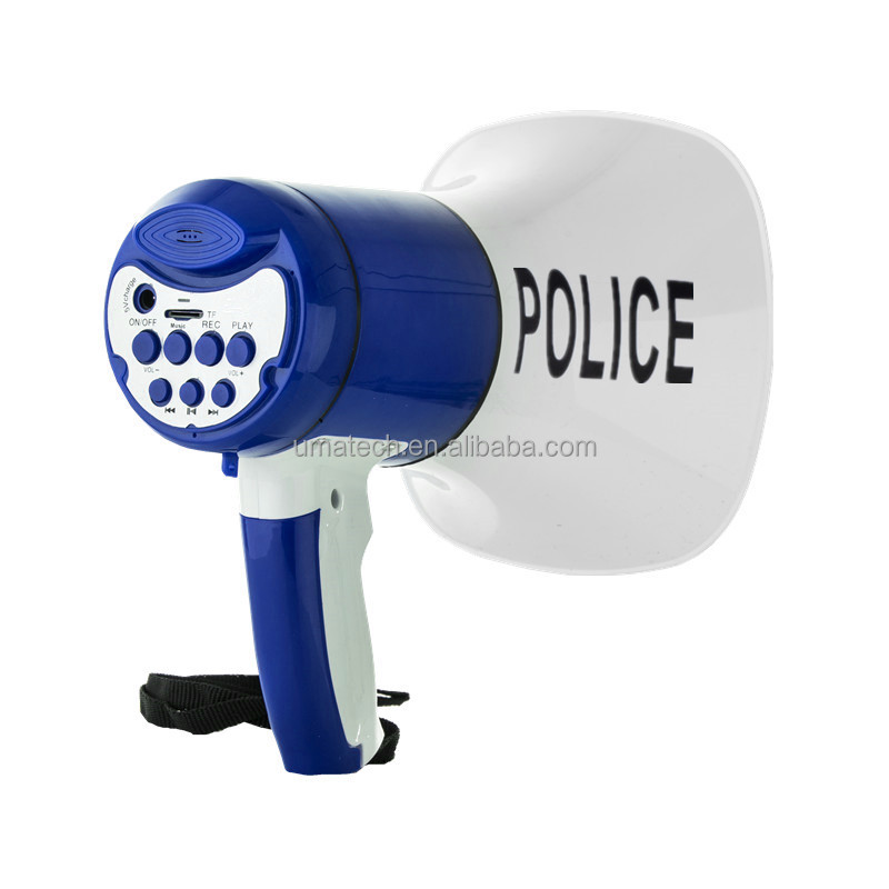 30W Rechargeable Plastic Directors Megaphone with Siren Mic Music Easy to and Operate