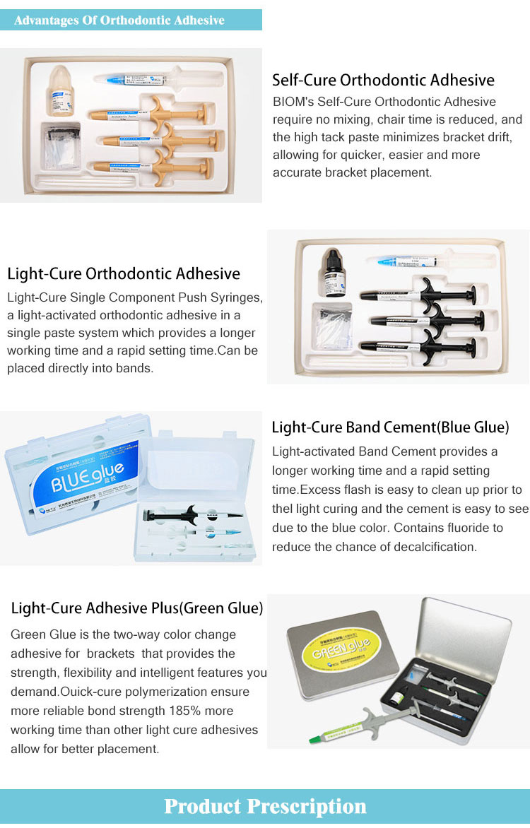 Dental Orthodontic Adhesives Light Cure 37% Phosphoric Etchant Liquid Gel