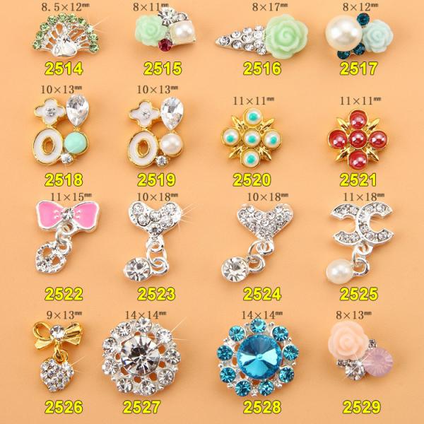 Hot NEW Wholesale Alloy Jewelry 3D Nail Art Jewelry Nail rhinestones Sticker