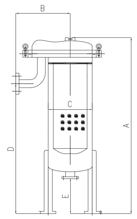 316L 5um Top Inlet Bag SS Water Filter Housing For Water Treatment