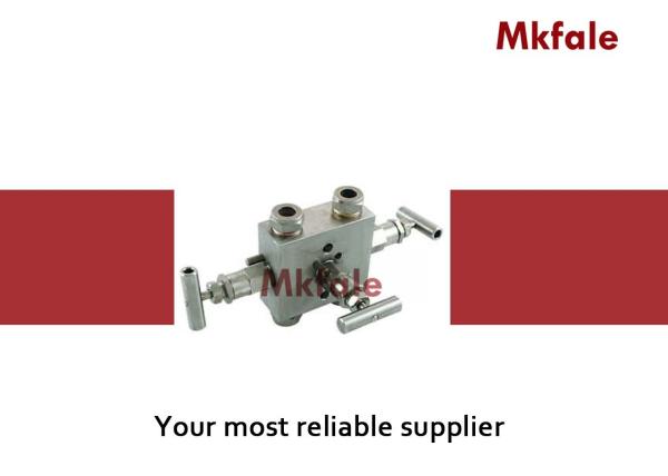 Quality Three Valve Manifolds Two block Valves and One Equalizing Valve For Pressure Gauge High Pressure Valve SS316 for sale