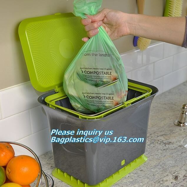 gallon biodegradable and compostable kitchen trash bag,Eco Friendly Biodegradable Packaging Bags 100% Compostable Plasti