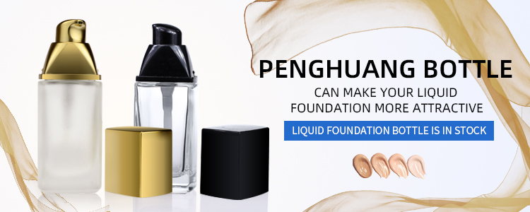 Cosmetic 30ml Liquid Foundation Bottles Custom Round Shape Clear With Pump