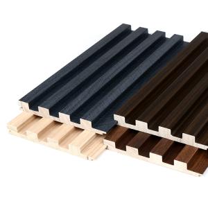 China Solid Wood Grille Grooved WPC Fluted Panel Exterior OEM ODM on sale