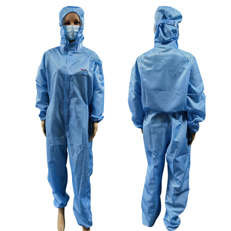 Washable Reusable 5mm Stripe ESD Clothes For Cleanroom