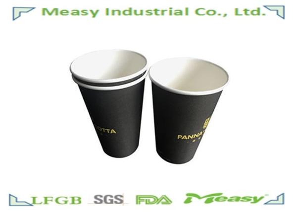 500cc Black Single Wall Paper Cups Disposable Coffee Cups Medium Speed Machine
