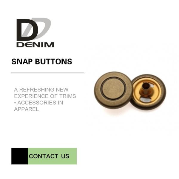 Bulk Clothing Snap Fastener Buttons • Antique Brass Press Studs • Press Poppers