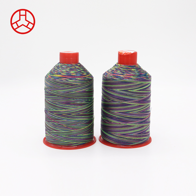 Tex 70 Multi Color Rainbow 69 Nylon 66 FDY Bonded Thread with Pattern Dyed and 250g Weight