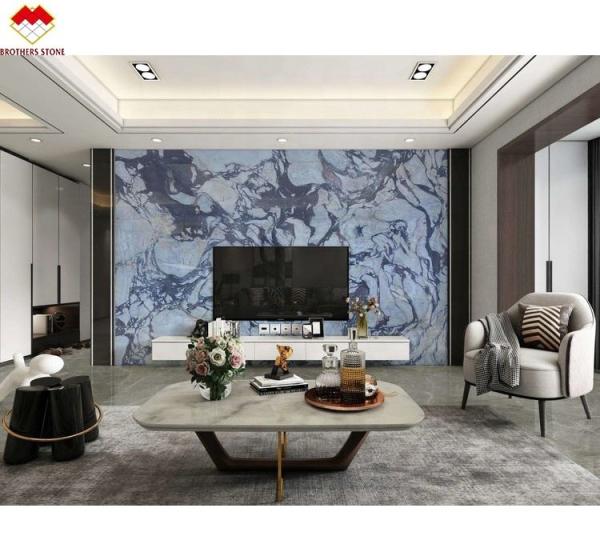 Hotel Decoration Afyon Violet Arabescato Venato Marble Slabs with Calacatta
