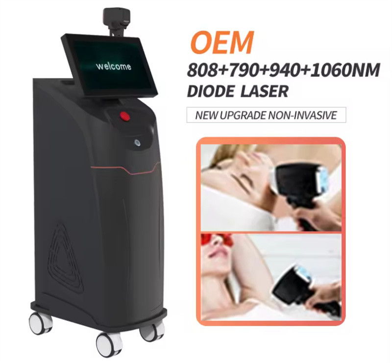 Painless 15.6" Touch Screen 808nm Diode Laser Machine For Hair Removal Skin Tightening