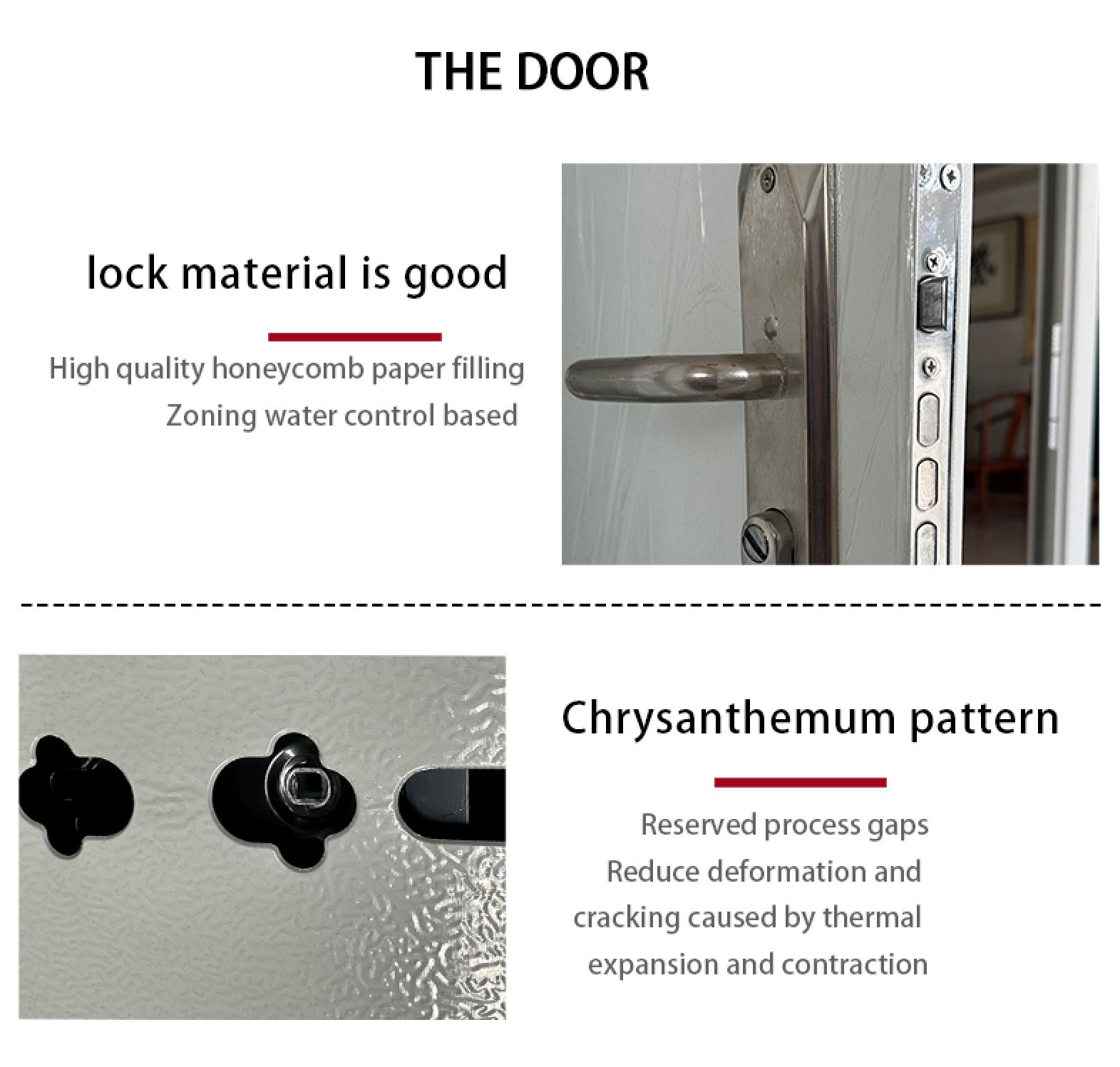 Anti Theft Honeycomb Paper Door For Prefabricated House Simple And Safe