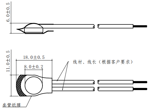 HCET S01/S06 Precision Windings Motor Thermal Protection Switch 8A Round Temperature Sensor
