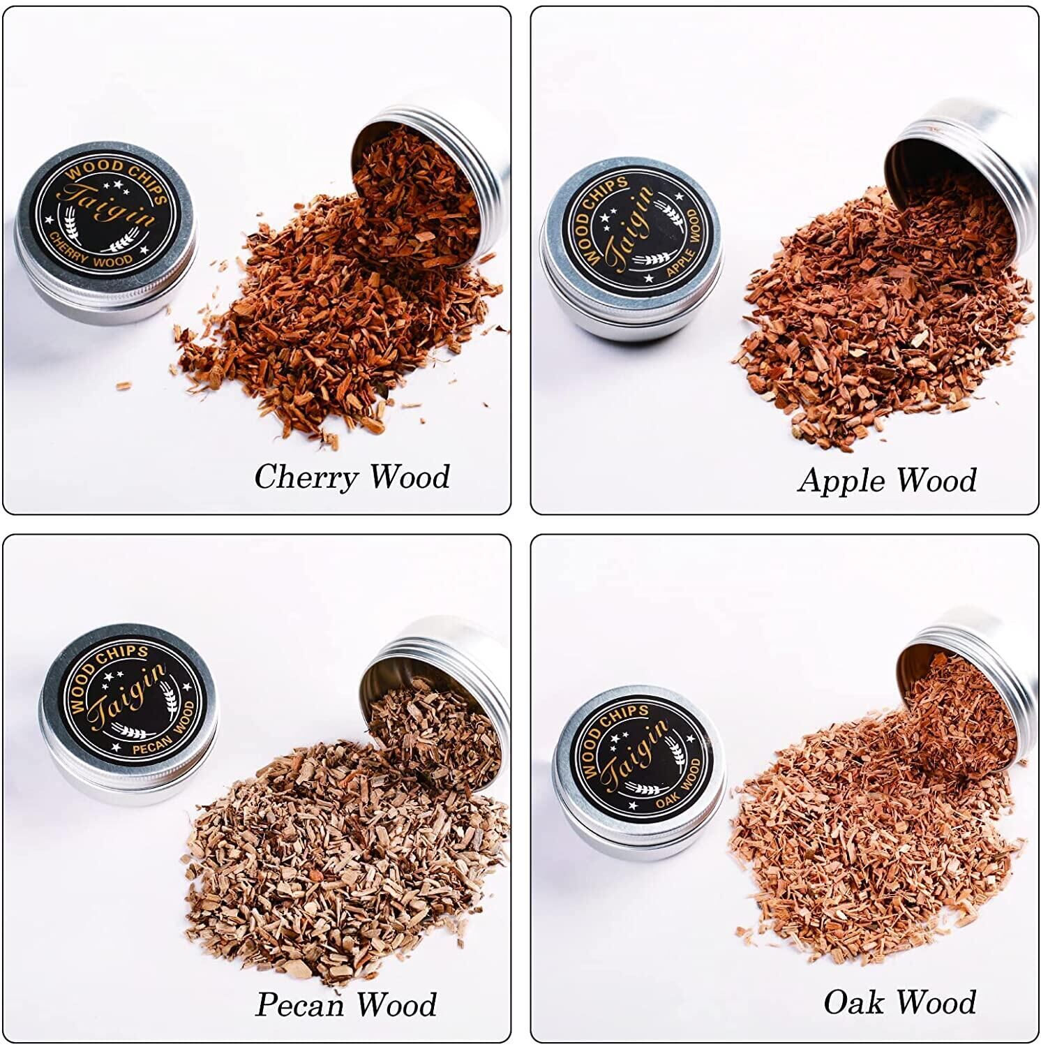 wood smoker cocktail kit Chip Cocktail smoker sawdust 4 different flavors perfect for smoking drinks apple, cherry, oak, pecan