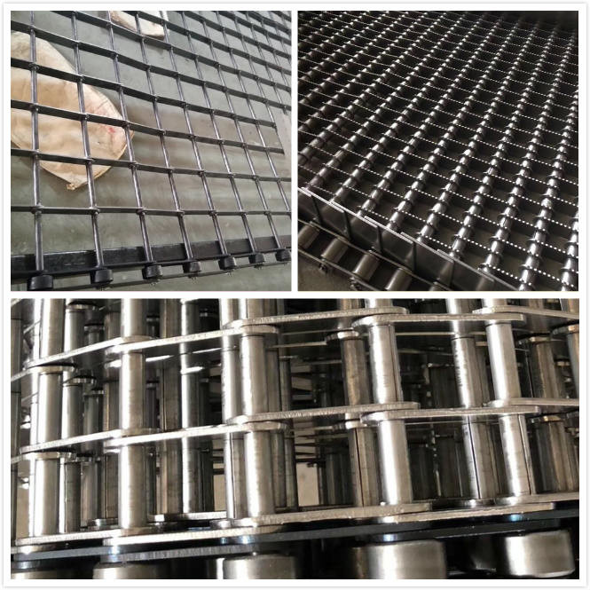 Deep Frying Machine Eye Link Conveyor Belt Stable Surface Wear Resistance