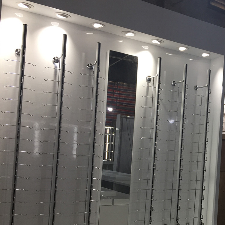 Retail Glass Metal Eyeglasses Display Cabinet For Optical Store