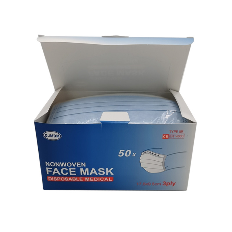 Type IIR Adult Medical Disposable Protective Face Mask 17.5x9.5cm