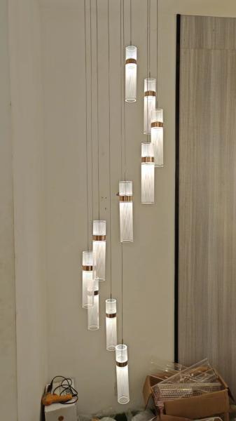 Duplex Long Chandelier Staircase Fashion Light Luxury Simple Postmodern Creative
