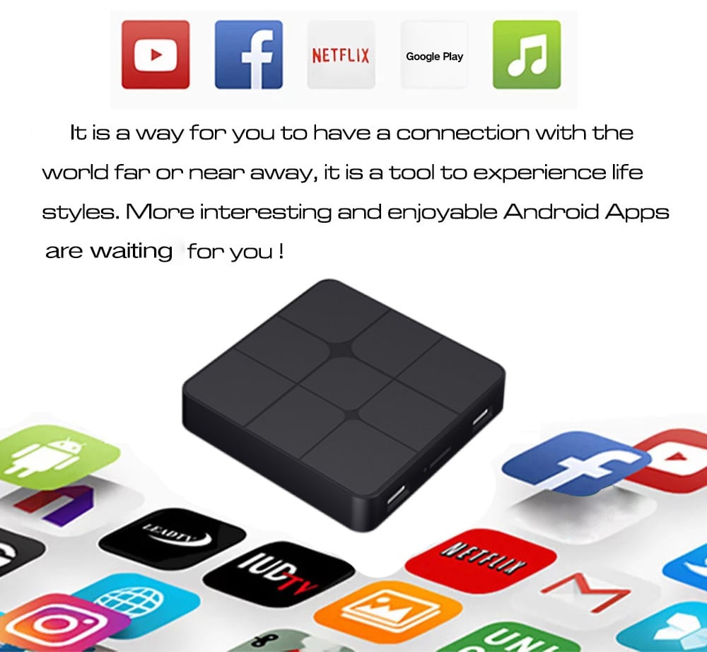 Amlogic S905W Android 7.1.2 1GB RAM 8GB ROM 2.4G WiFi 100Mbps- Black 1GB + 8GB ( EU )