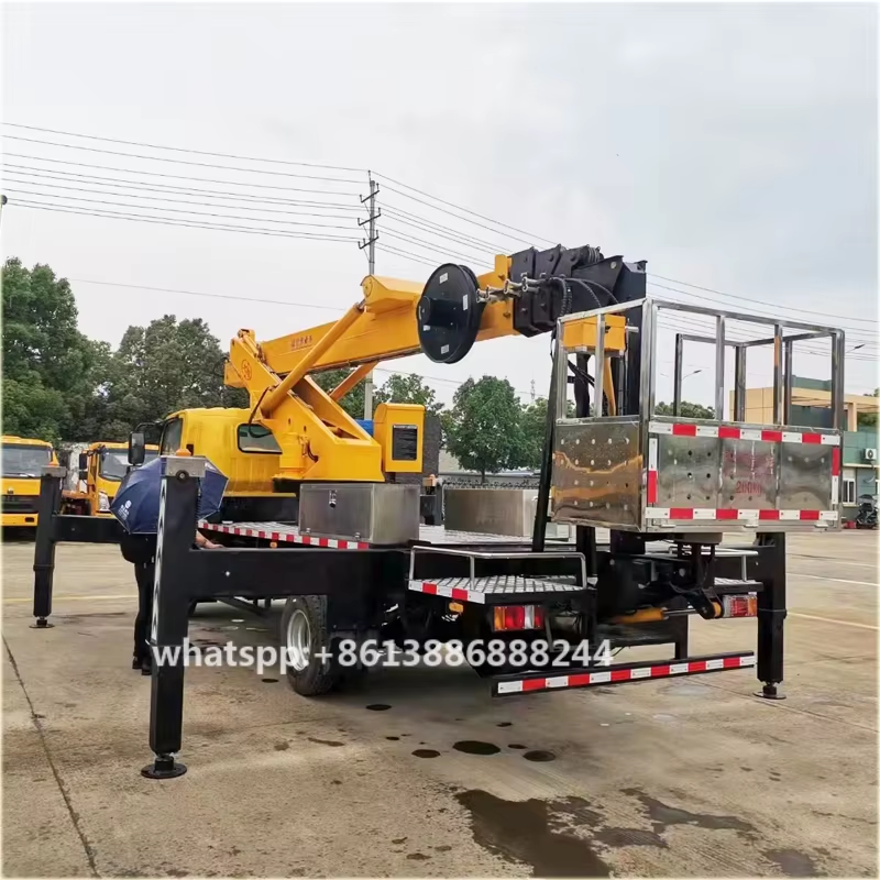 I SUZU 32m Single-row Telescopic Boom Aerial Work Truck With Small Flying Arm Lift Operation Lifting Truck