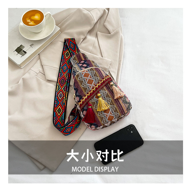 NEW CHINESE FASHION SINGLE SHOULDER CROSSBODY BAG NET RED SIMPLE ETHNIC STYLE SMALL BAG TEXTURE CHEST BAG WOMEN'S BAG