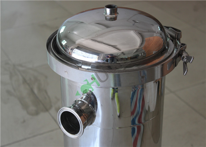 Vertical Type Stainless Steel Cartridge Filter Housing / Industrial Water Filter Housing