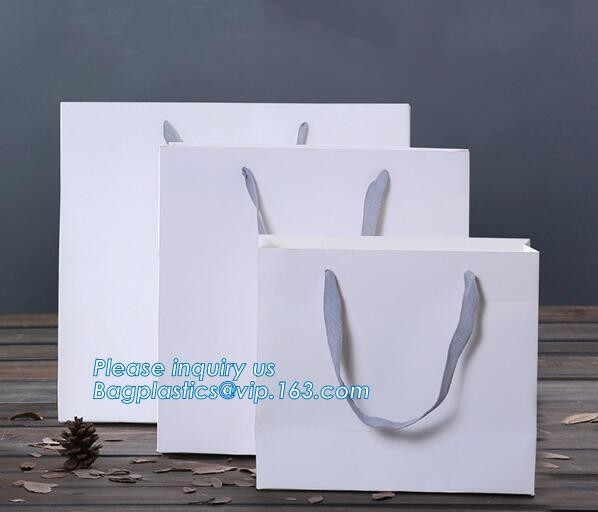 Luxury paper bags with handles Different Sizes,250gsm art paper shopping carrier bag custom printing with handle rope