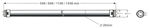 4 Foot T8 Led Tube Lights Constant Current Driver For Meeting Room