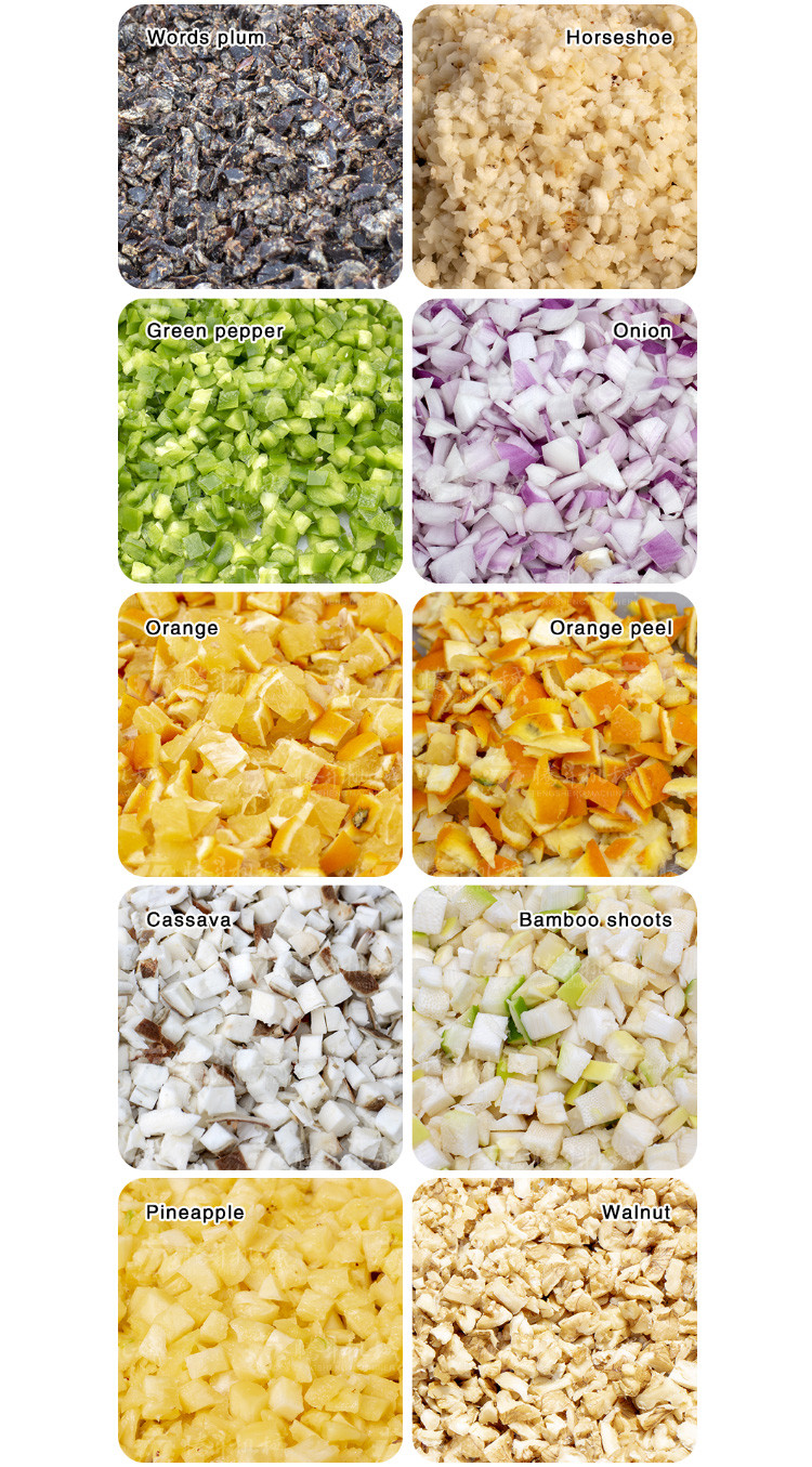 1000KG/H Professional fruit and vegetable dicing machine large yield lotus root dicing machine radish dicing machine