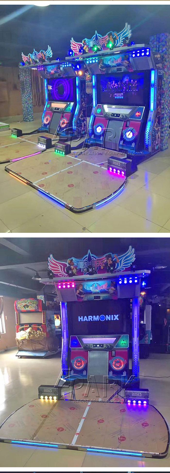 55 Inch Amusement Game Machine , LED Push Coin Game Dance Dance Revolution Arcade Machine