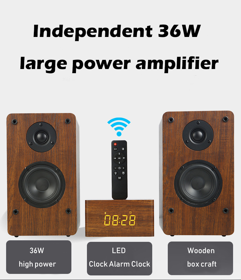 Portable Multimedia Bluetooth Speaker , Super Bass Bookshelf Audio Speakers