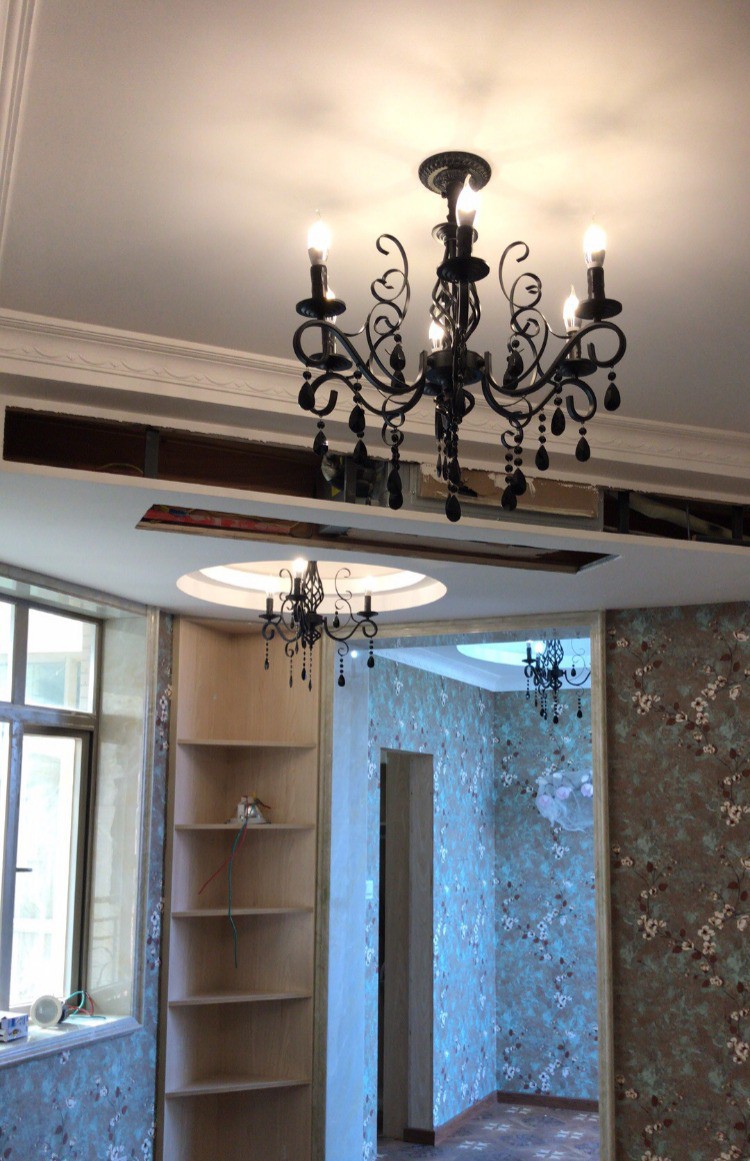 Bedroom Crystal Chandelier Hanging Lamp Indoor Black Chandlier(WH-CI-122)