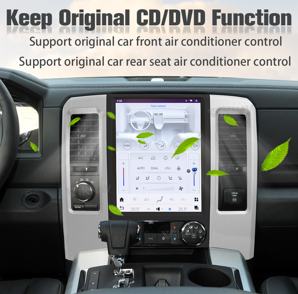 12.1 inch Head Unit For 2008-2011 Dodge Ram GPS Navigation Multimedia player Touch Screen Support Wireless Carplay