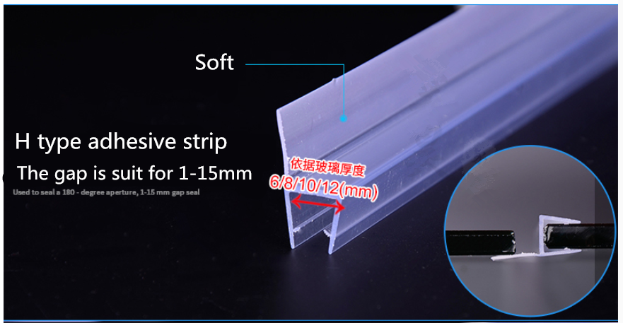 Modern Design Style Hotel Frameless Shower Door Bottom Seal for Water Barrier Creation