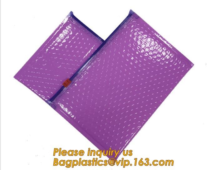 air mail metallic holographi rose gold bubble padded mailer / Zip lockkk bubble bag/ slider bubble bag,Holographic Factory