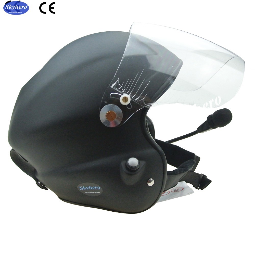 Paramotor helmet GD-G with full headset Red colour M L XL XXL size in stock blue red black
