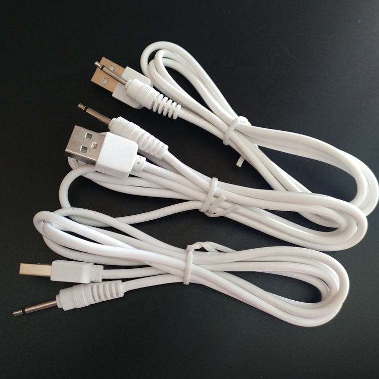 Multi Sizes USB to 2.5mm DC Jack Power Charging Cable for Vibrator