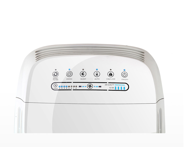 UVC Hepa Air Purifier For Allergies OEM 300m3/h Smoke Removal