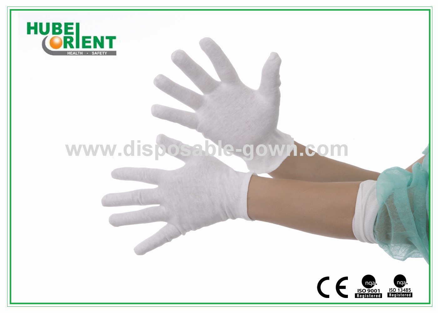Polyethene 100% Soft Pure Cotton Gloves Disposable White Colour