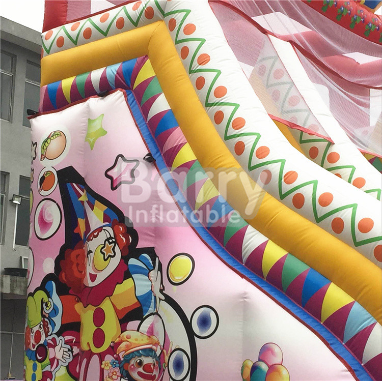 Clown Commercial Inflatable Slide Inflatable Bounce Slide With Good Printing
