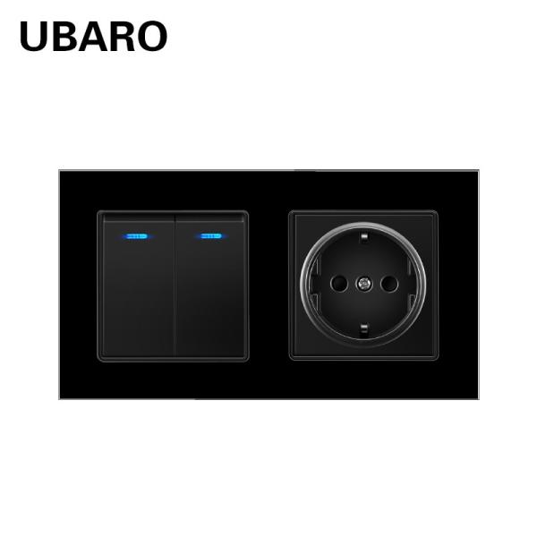 EU Standard On Off Light Switch Socket Combination With Neutral And Live Wire