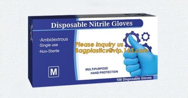 Blue Non-Medical Biodegradable Disposable Powder Free Examination Nitrile Gloves