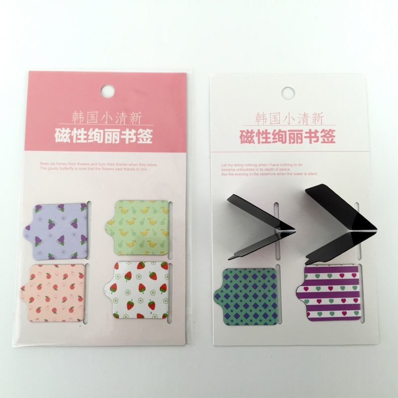 Childrens Cute Magnetic Bookmarks Magnetic Gift ODM With Full Color Printed Art Paper
