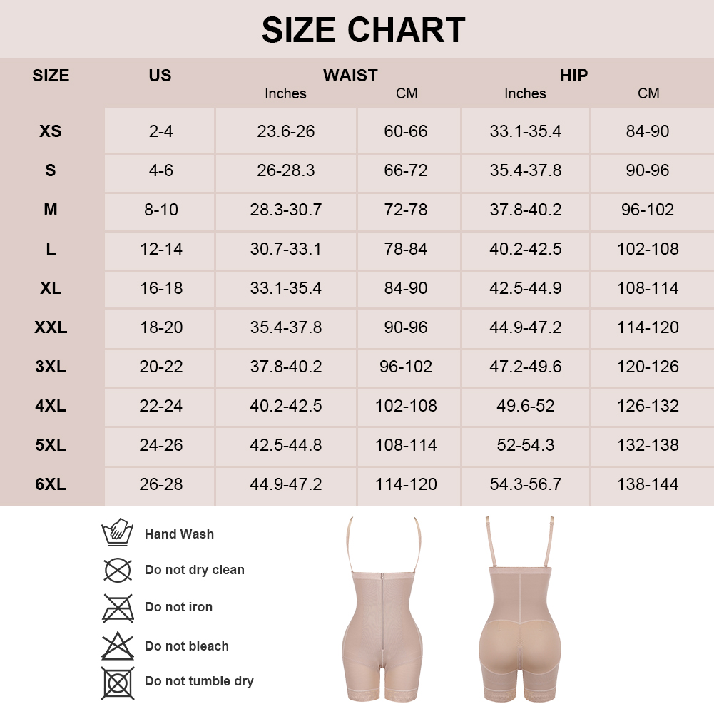 HEXIN Women's High Compression Slimming Bodysuit Control Panties for Thong Bodyshaper