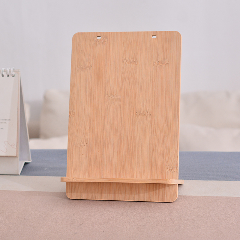 Bamboo Cell Phone Stand, Detachable Wood Mobile Phone Holder for Desk Tablet Stand