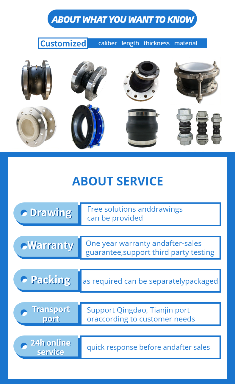 Round Head Code Bellows Stainless Steel Flange Single Globe Rubber Expansion Joints