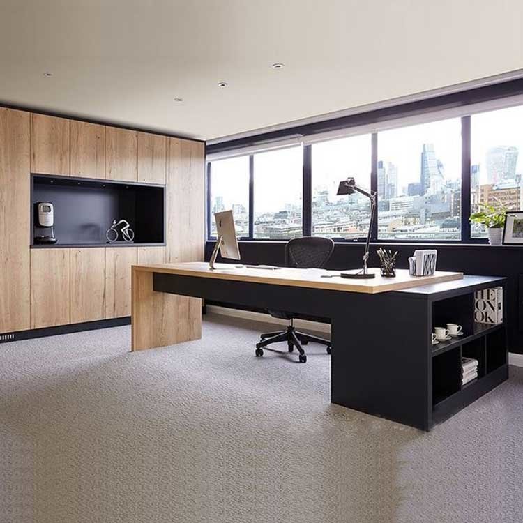 Length 2.2M Executive Office Desks Modern Wooden With Pvc Edging