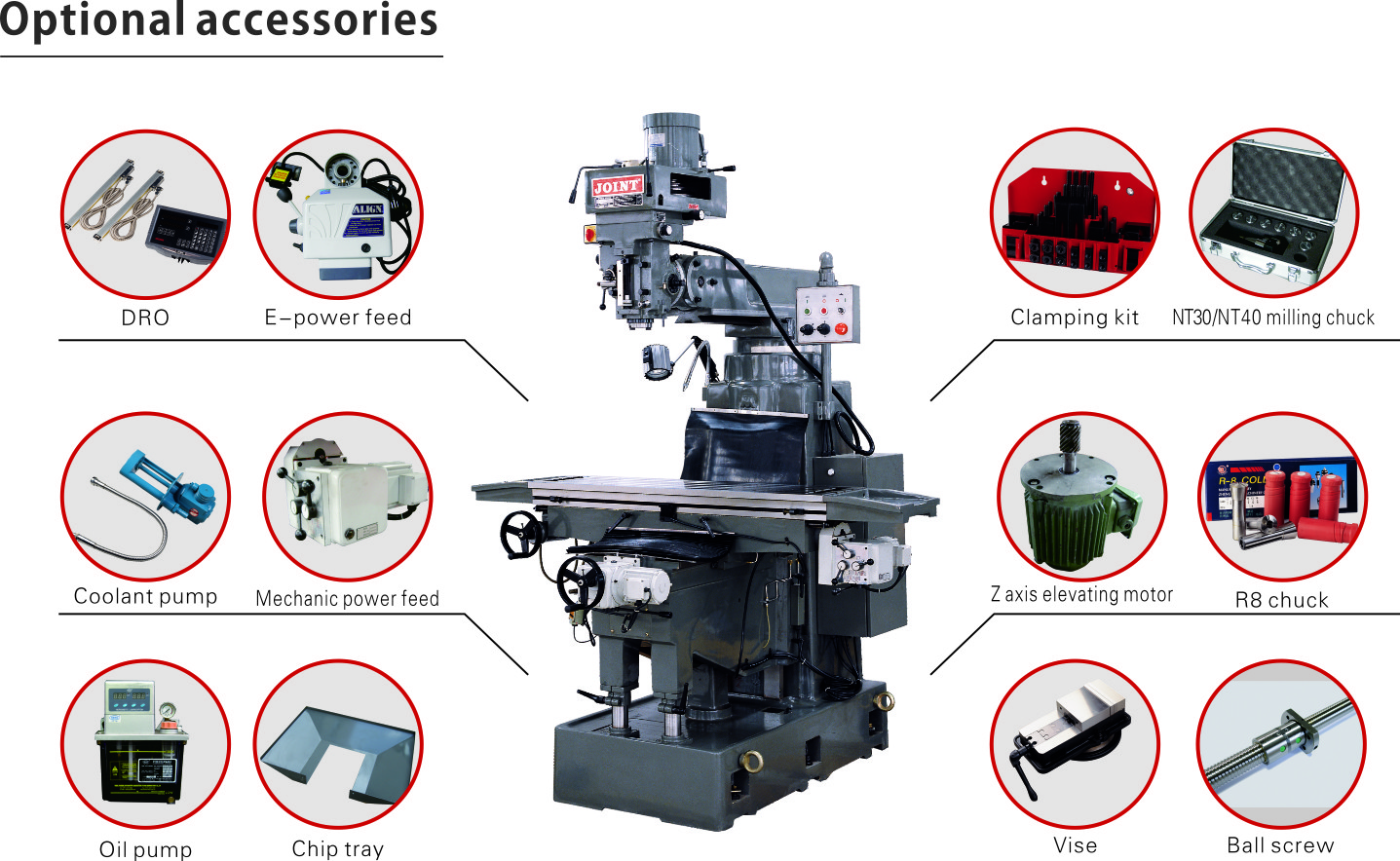 Turret Milling Machine , 3E Knee Type Milling Machine，ram turret milling machine，step speed
