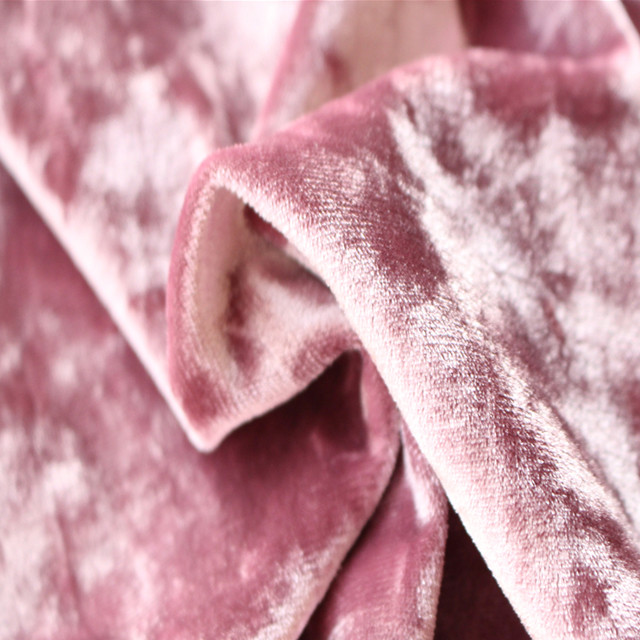 Customize Crushed ice Polyester Spandex Velvet Fabric Knitting For Dress