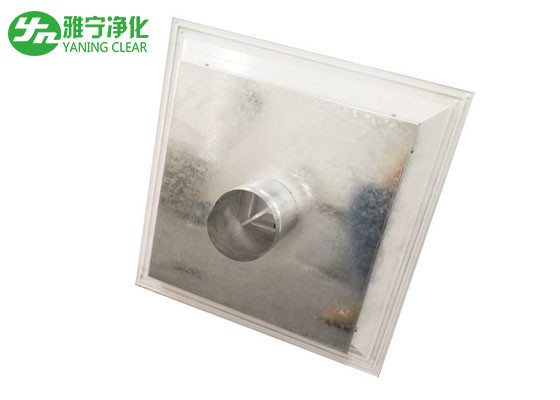 Air Pipe Inlet Square White Aluminium Grille Directional Air Diffuser For Cleanroom