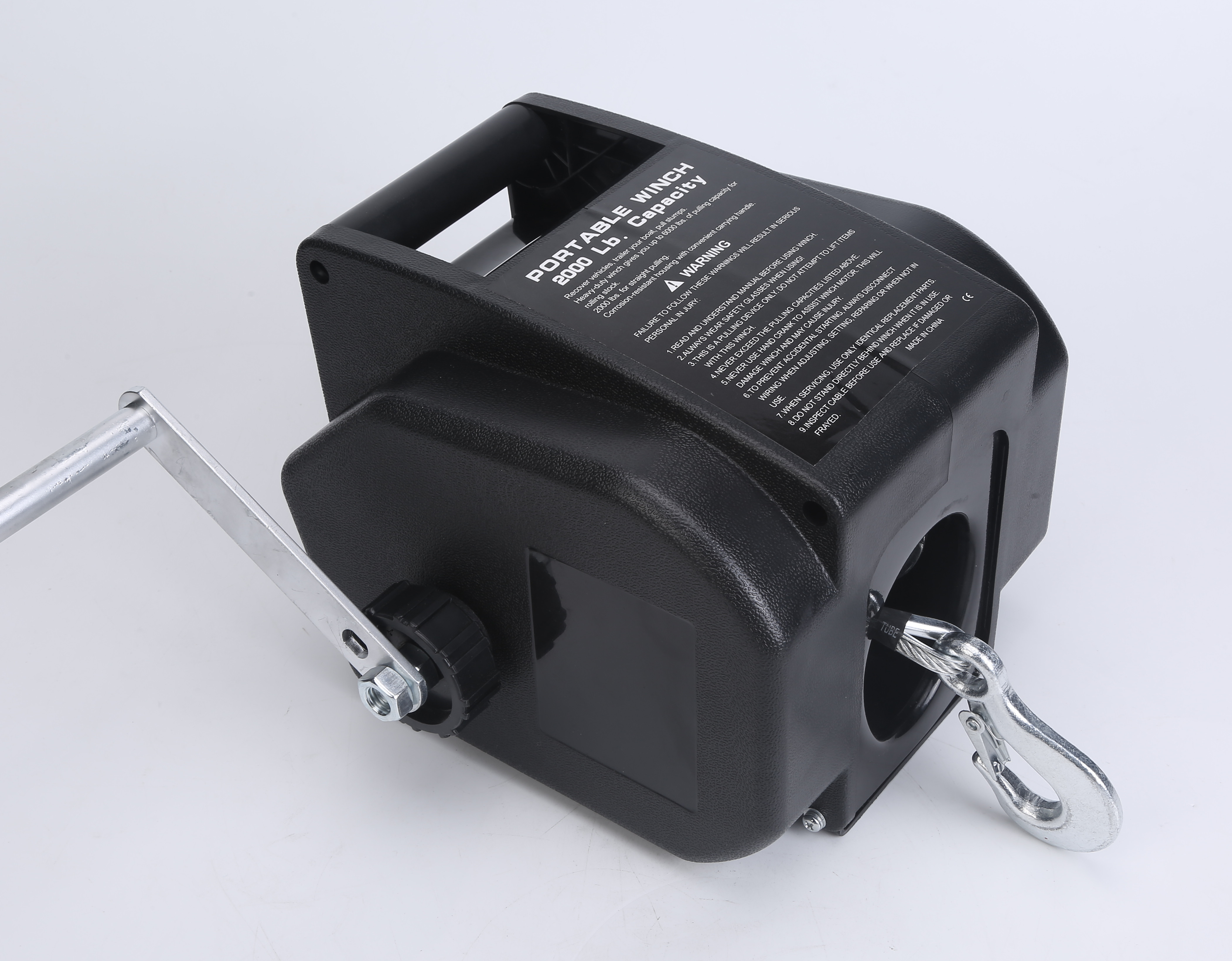 12 Volt Portable Electric Towing Wireless Boat Winch 2000LB Capacity